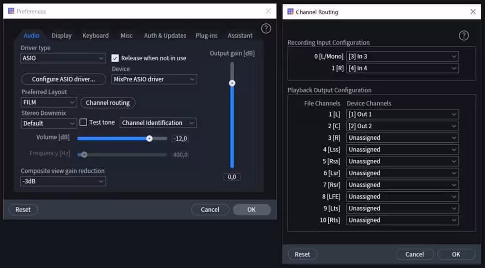 iZotope recording settings for cassette digitization